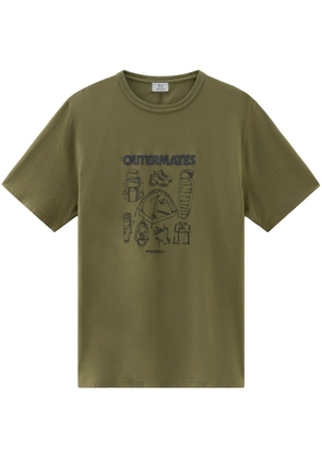 Woolrich graphic-print organic cotton T-shirt - Green