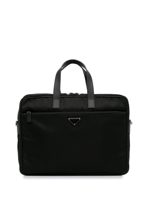 Prada Pre-Owned 2013-2023 Tessuto and Saffiano business bag - Black