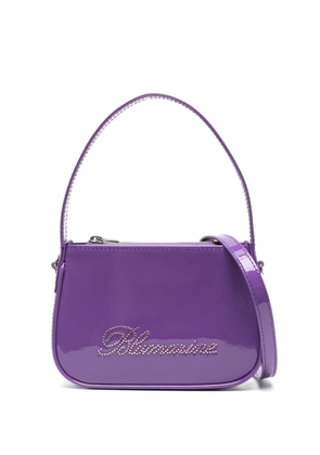 Blumarine rhinestoned leather tote bag - Purple