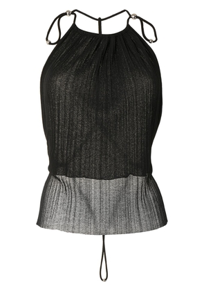 Dion Lee pleat gathered top - Black