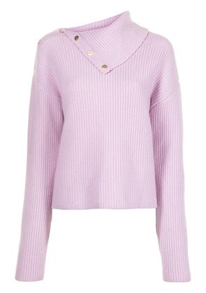 Dion Lee snap button knitted jumper - Purple