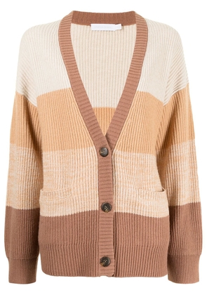 Simkhai colour-block knitted cardigan - Brown