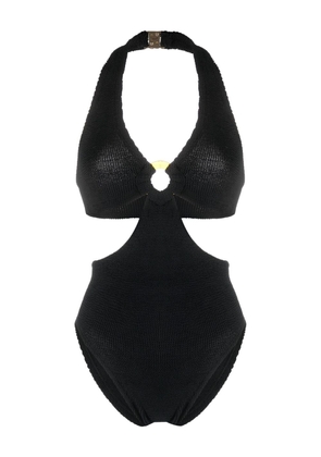 Hunza G Ursula cut-out crinkled swimsuit - Black
