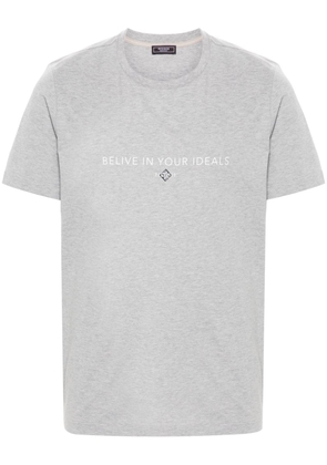 Peserico logo-print cotton T-shirt - Grey