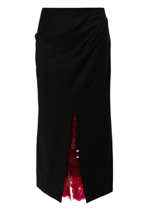 16Arlington Zure sequin-underlay midi skirt - Red