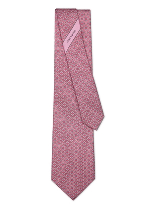 Ferragamo Circle-print silk tie - Pink