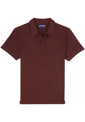 Vilebrequin Pyramid linen polo shirt - Brown