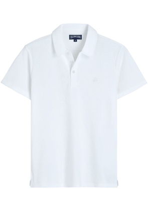 Vilebrequin logo-embroidered polo shirt - White