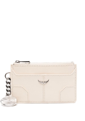 Zadig&Voltaire Sunny leather card holder - Neutrals