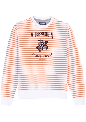 Vilebrequin logo-print cotton-blend sweatshirt - Orange