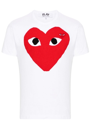 Comme Des Garçons heart-print cotton T-shirt - White