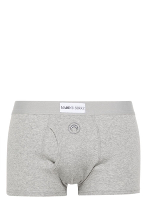 Marine Serre Crescent Moon-embroidered boxers - Grey