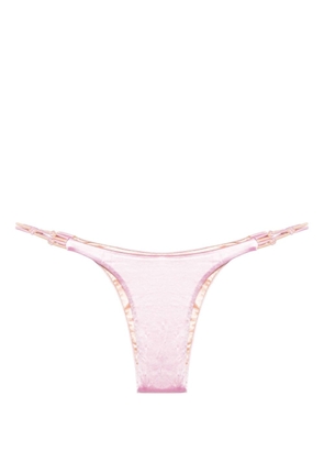 Isa Boulder Grand satin bikini bottoms - Pink
