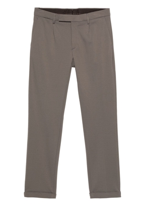 Moorer pressed-crease tapered trousers - Grey