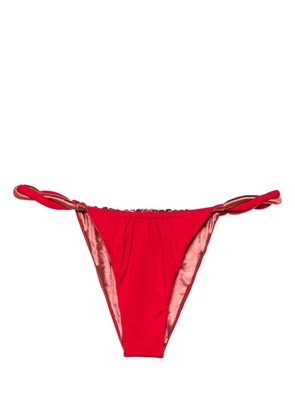 Isa Boulder Chunky Rope reversible bikini bottoms - Red