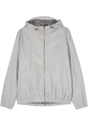 Peserico slub-texture hooded jacket - Grey