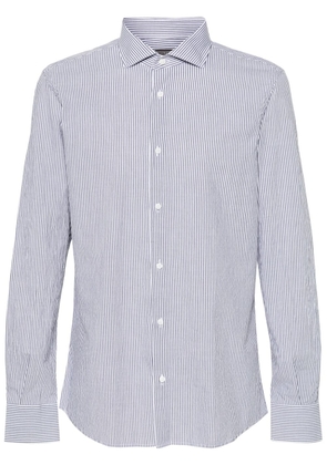 Peserico striped cotton shirt - Blue