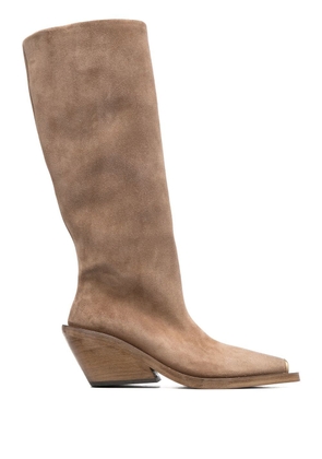 Marsèll pointed-toe knee-length boots - Brown