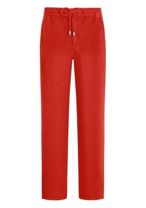 Vilebrequin straight-leg linen trousers - Red