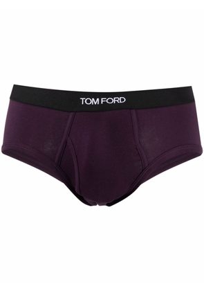 TOM FORD logo cotton briefs - Purple