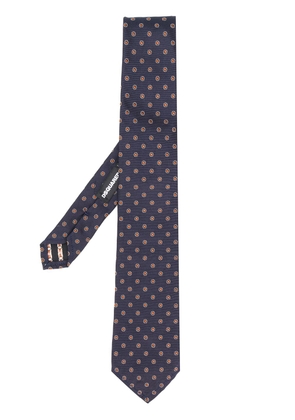 Dsquared2 floral embroidered tie - Blue