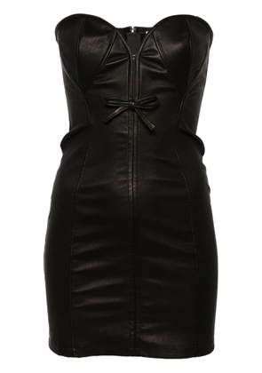Blumarine corset leather minidress - Black