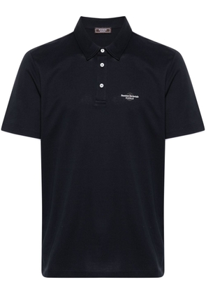 Peserico logo-print cotton polo shirt - Blue