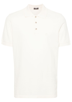 Peserico debossed-logo cotton polo shirt - Neutrals