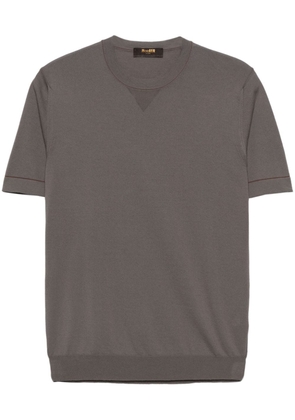 Moorer cotton knitted T-shirt - Grey