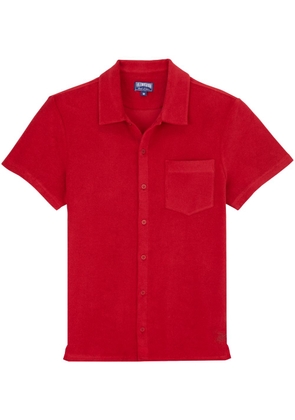 Vilebrequin button-up terry-cloth bowling shirt - Red