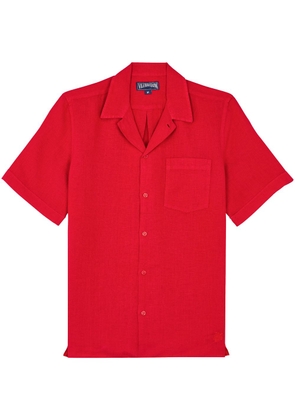 Vilebrequin short-sleeve linen shirt - Red