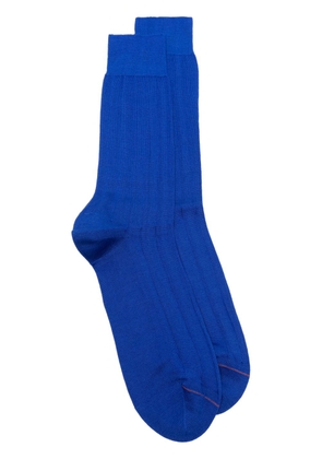 Paul Smith logo-print ribbed socks - Blue
