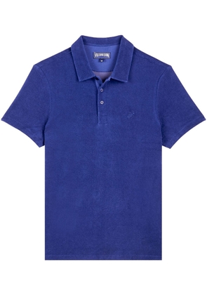 Vilebrequin logo-embroidered terry-cloth polo shirt - Blue