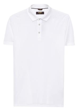 Moorer semi-sheer polo shirt - White