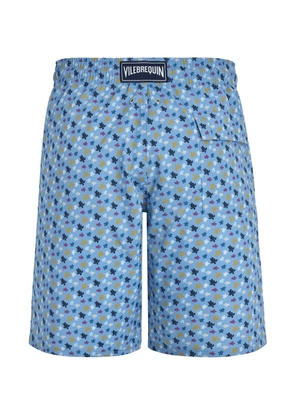 Vilebrequin Ronde Des Tortues-print swim shorts - Blue