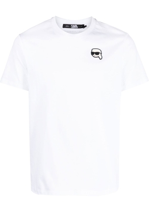Karl Lagerfeld Ikonik appliqué-detail T-shirt - White