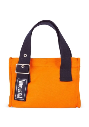 Vilebrequin mini logo-appliqué beach bag - Orange
