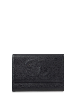 CHANEL Pre-Owned 2006 CC-embossed leather wallet - Black