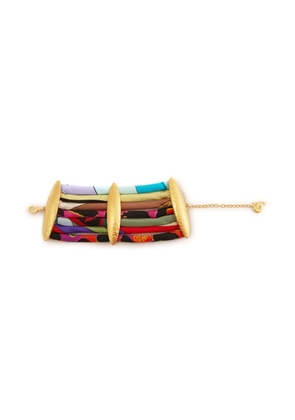 PUCCI abstract-print silk bracelet - Gold