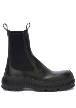 Jil Sander logo-embossed leather boots - Black