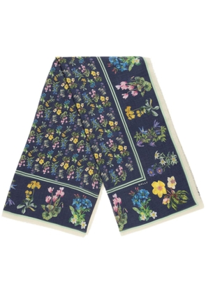 Bally floral-print scarf - Blue
