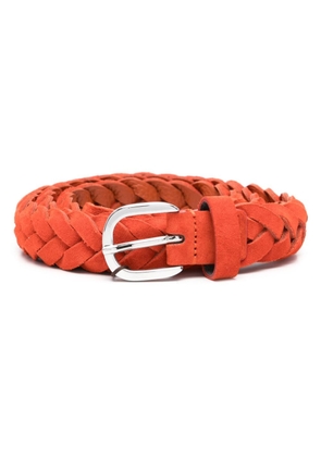 Moorer braided suede belt - Orange