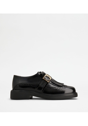 Tod's - Monkstraps in Leather, BLACK, 35 - Shoes