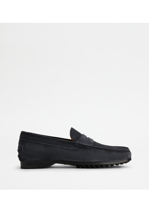 Tod's - Loafers in Leather, BLUE, 10 - Shoes