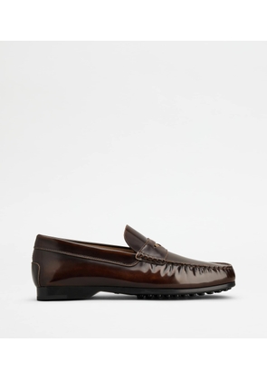 Tod's - Loafers in Leather, BROWN, 10 - Shoes