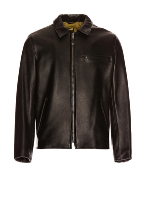 Schott Collar Lamb Leather Jacket in Black - Black. Size M (also in S).
