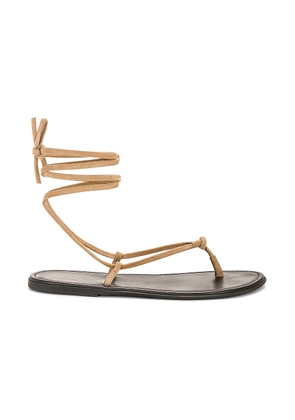 The Row Knot Flat Sandal in Beige - Tan. Size 38 (also in ).