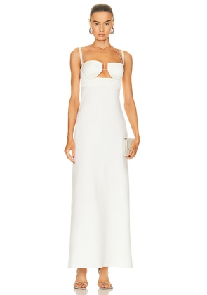 Anna October Veronique Maxi Dress in Ivory - Ivory. Size L (also in ).
