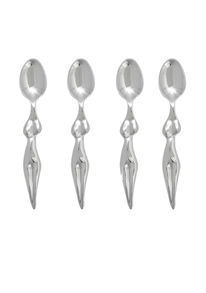 Anissa Kermiche Tea -poon Me Teaspoons Set Of 4 in Stainless Steel - Metallic Silver. Size all.