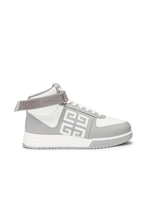 Givenchy G4 High Top Sneaker in Grey & White - Light Grey. Size 45 (also in ).